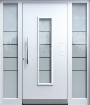 Одностворчатая дверь МДФ со стеклом №61 в загородный дом в Орехово-Зуево